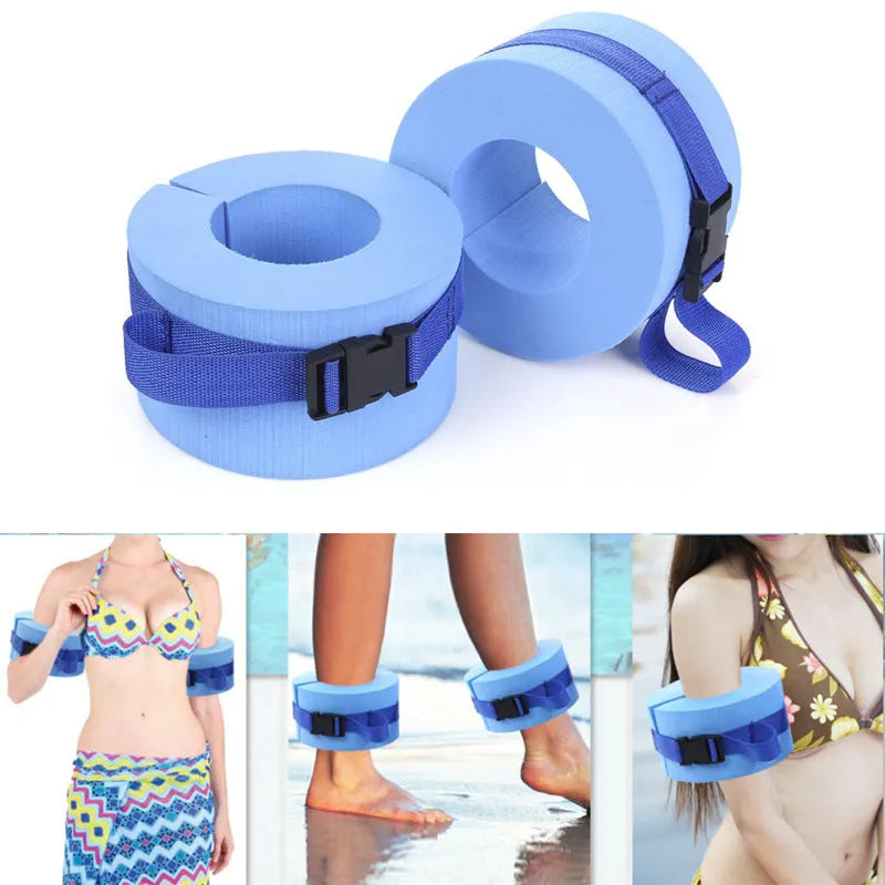 Blue EVA swimming gaiters float for children and adults