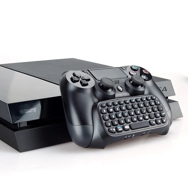 PS4 handle Bluetooth keyboard attachment for controller with dedicated buttons in black colour