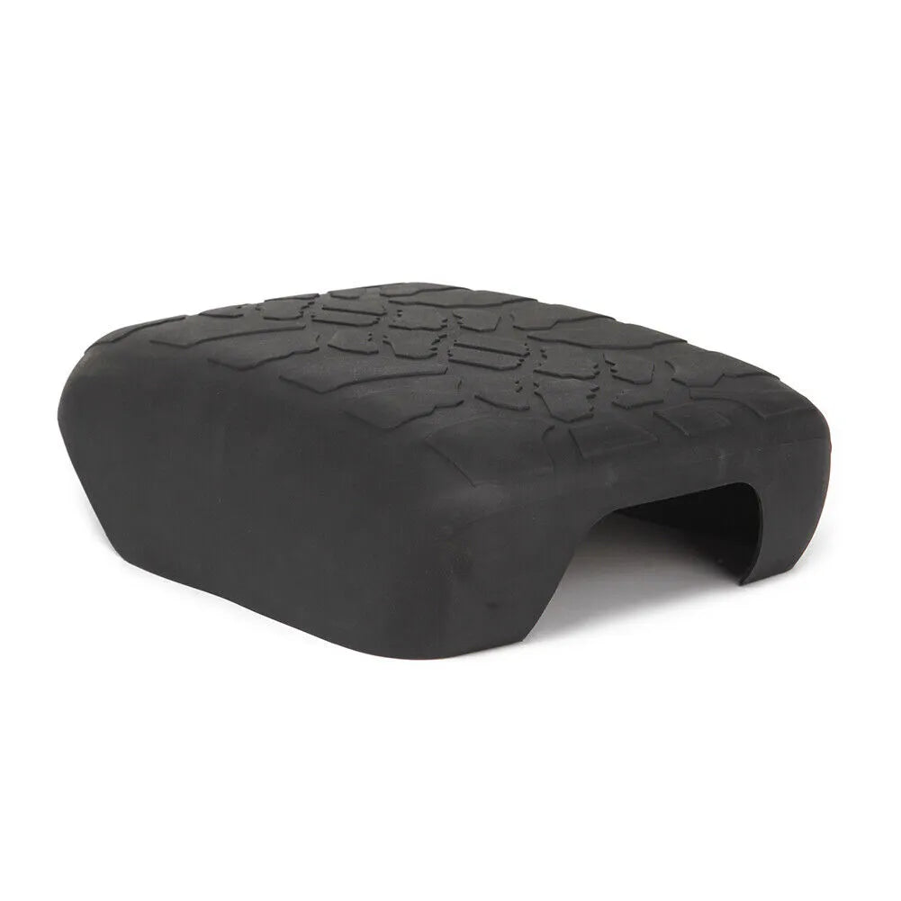 Black rubber central armrest pad for Jeep Wrangler JK JKU 2015-2018 interior centre console