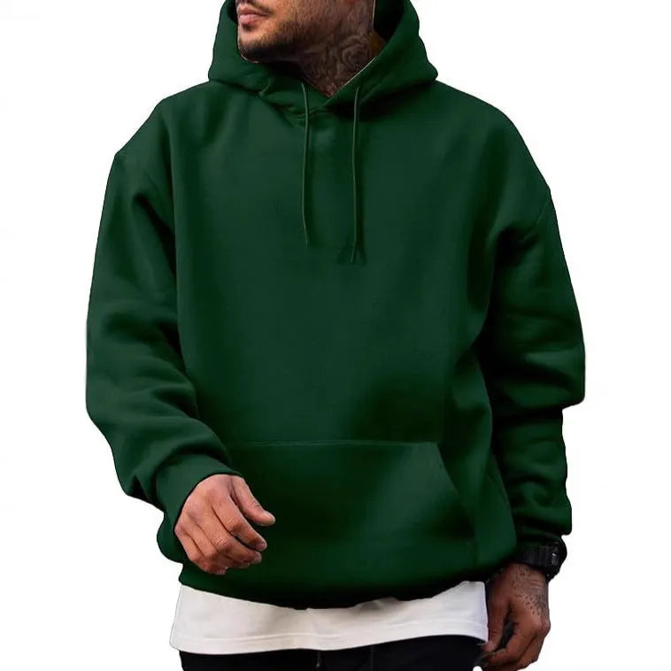 Casual polyester pullover hoodie with off-shoulder sleeves in light gray – front view on plain background
