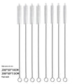 Stainless steel handle nylon straw cleaning brush set with multiple brushes