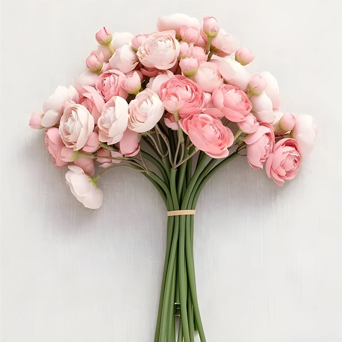 24-head silk tea rose camellia artificial flower plug in pink, 35cm tall, for wedding decoration