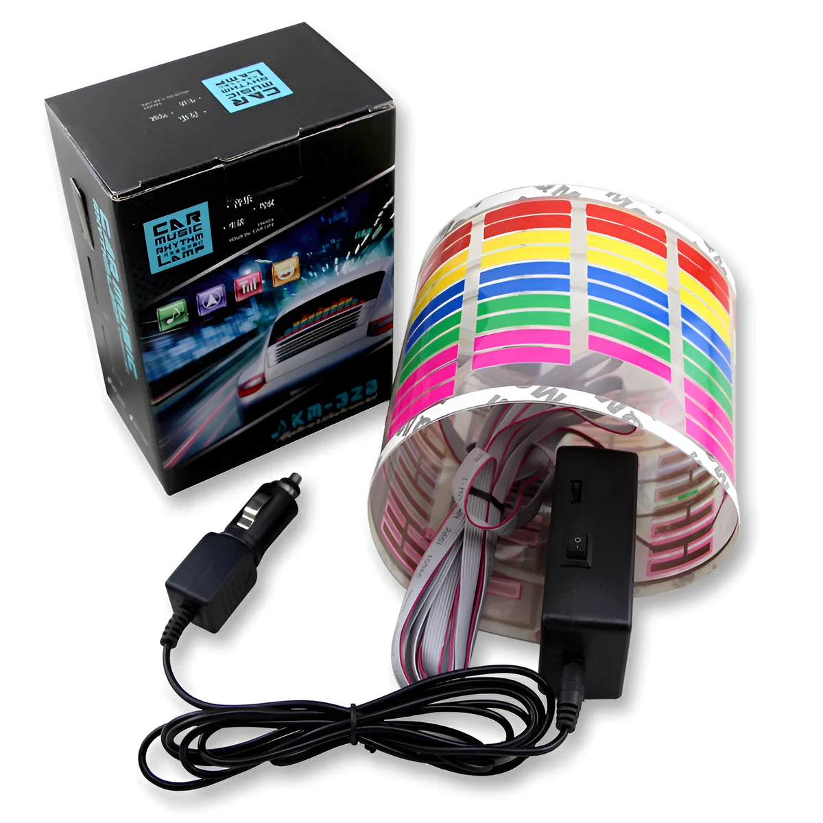 Automobile LED music rhythm light 45x11cm cold light strip for car interior