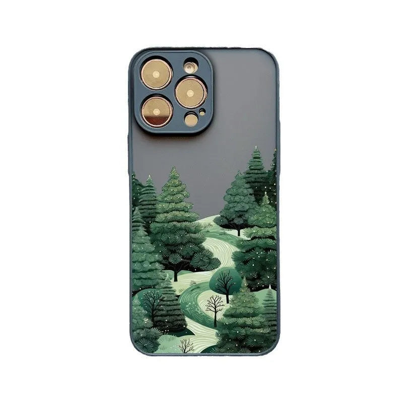 Forest Snow Advanced Green hard PC phone case for Apple iPhone