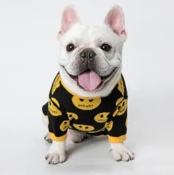 MK9 smile sweater for dogs in black, made of wool, available in sizes from XXS to XXL