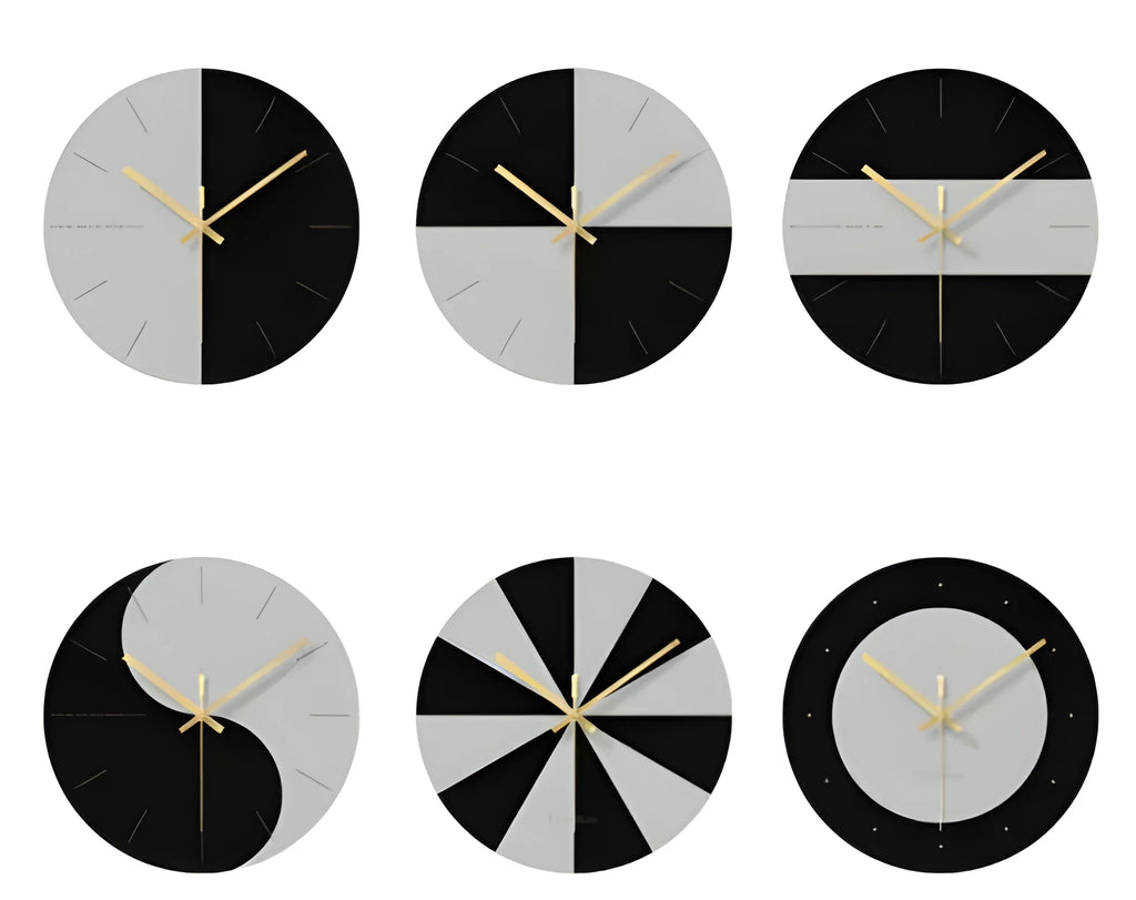 29.5cm clear tempered glass minimalist wall clock with transparent numbers on white wall.