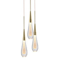 Postmodern crystal chandelier lamp with single head short design and adjustable cord