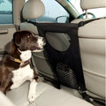 Cloth car rear seat pet guardrail in black measuring 46x69cm for dog isolation protection