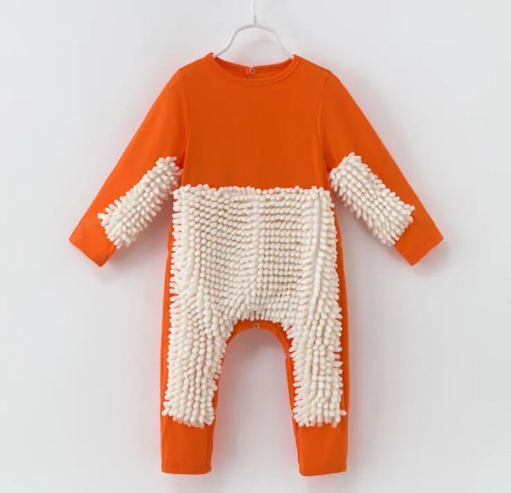 Baby crawler jumpsuit long sleeve flat car stitch in blue white colour size 73 cm