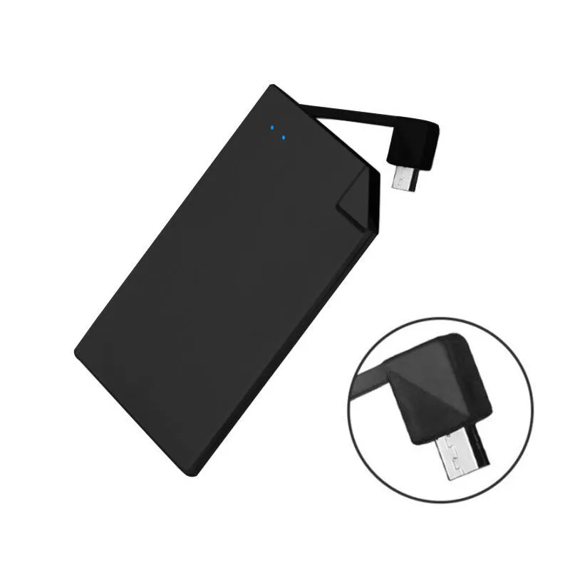 Silver ultra-thin graphene power bank measuring 140x72x4mm with 4000mAh capacity