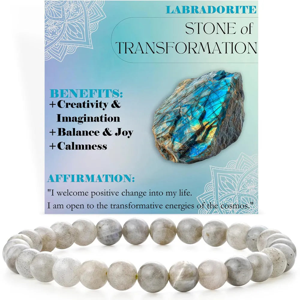 Handmade geometric agate stone bracelet in African pine colour, showing 6mm beads
