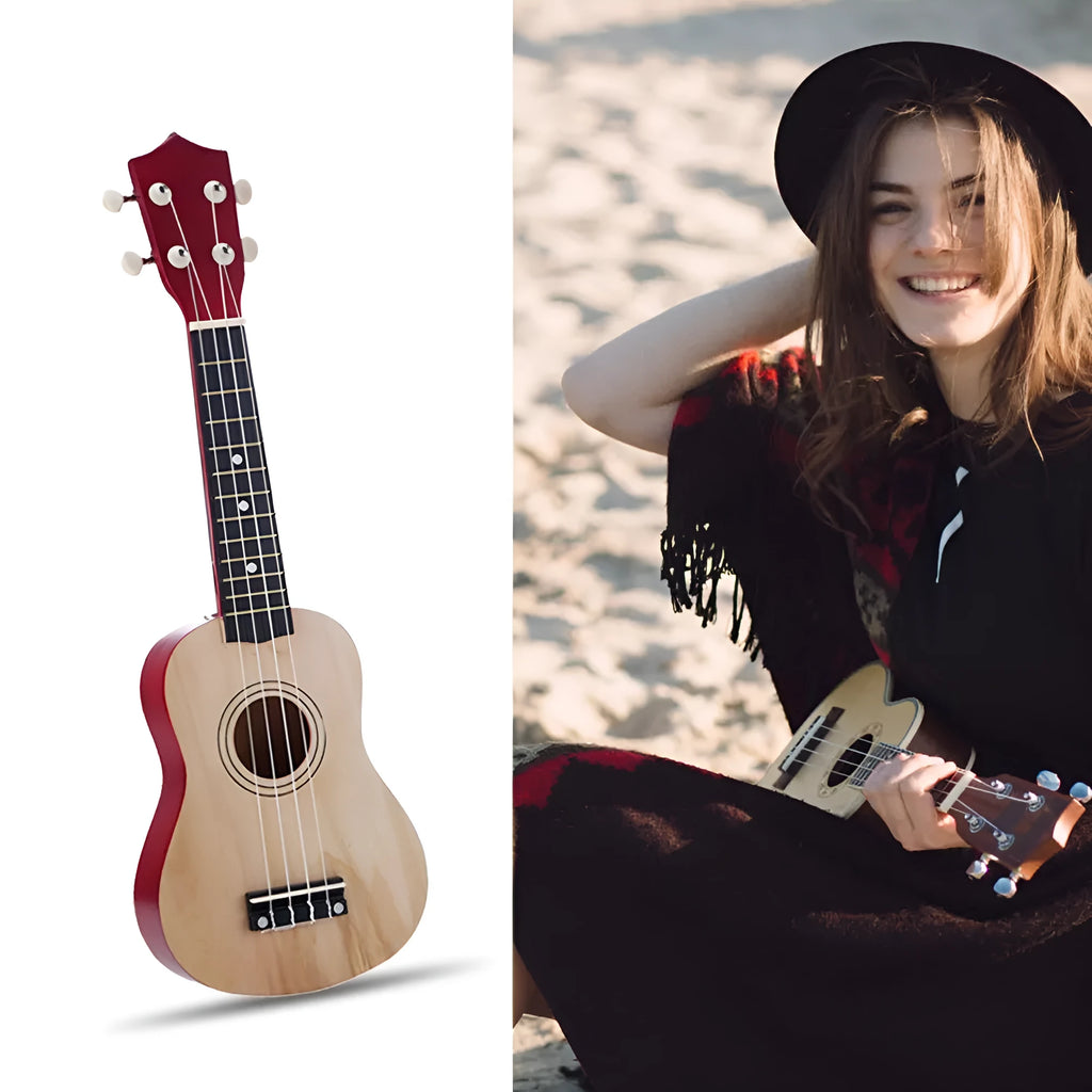 Junning 21 inch children's beginner ukulele in six colour options with cowhide box