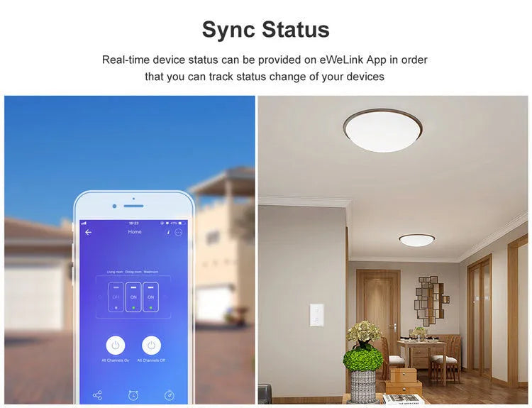 White tempered glass smart touch wall switch with single gang design on a wall
