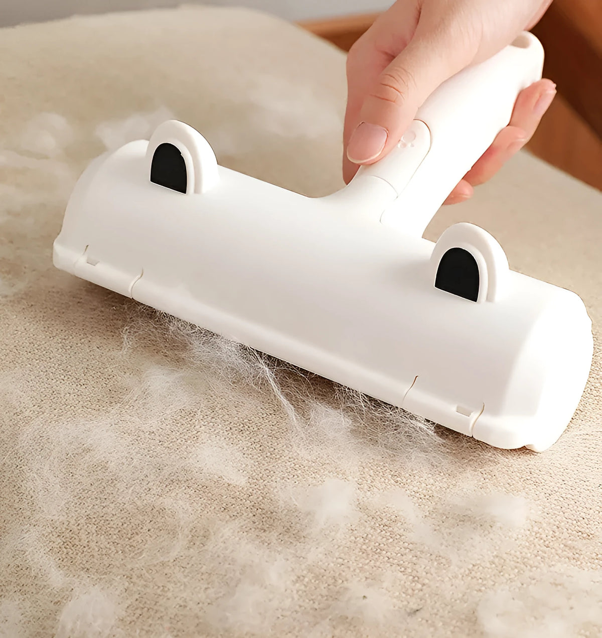 Pet hair processor with two-way bristles, ABS and nylon fibre, for sofas, carpets, clothes and beds