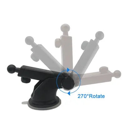 Universal car phone bracket with telescopic arm on vehicle dashboard