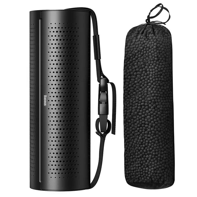 BASEUS black car air purifier with activated carbon crystal and magnetic enclosure