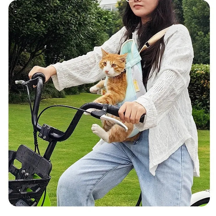 Soft polyester canvas pet backpack carrier for cats and small dogs in multiple colour options