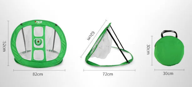 Golf practice net 68x80x48cm nylon pop-up design for indoor outdoor use black colour