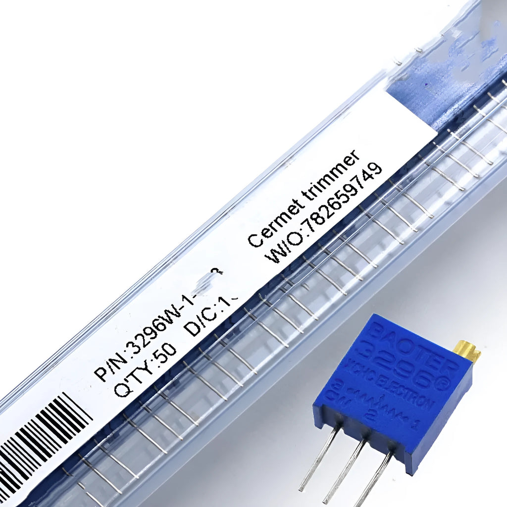 Blue multi-ring precision adjustable resistor potentiometer 20k ohm glass glaze film