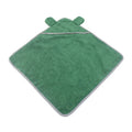 Grey and green ultra-fine fibre pet towels for dogs and cats in three different sizes.