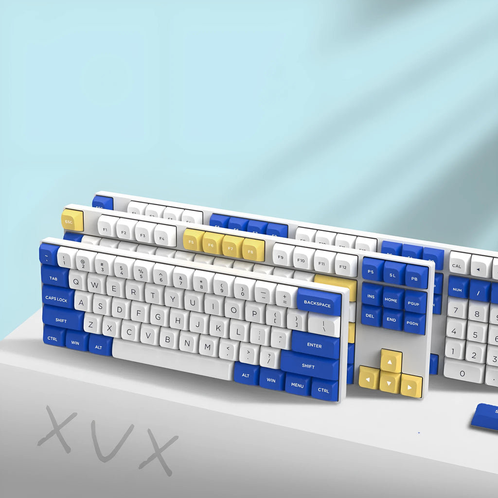 189-key PBT keycap set in Klein blue for mechanical keyboards with MX switch compatibility