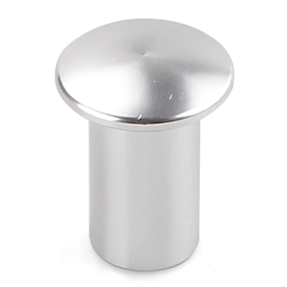 Aluminium handbrake release button cap for car modification in gold, silver, black, blue or red