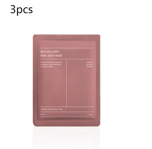 Collagen face mask sheet 34g for deep hydration firming and brightening in 4-piece box