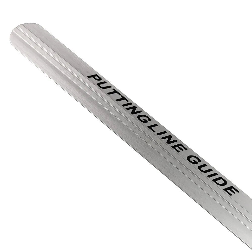 Aluminium golf putting track guide 91cm x 4.1cm push rod ruler with optional leather storage case