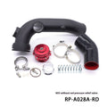 Aluminium turbo air inlet pipe for BMW N54 N55 engine with pressure relief valve in red colour