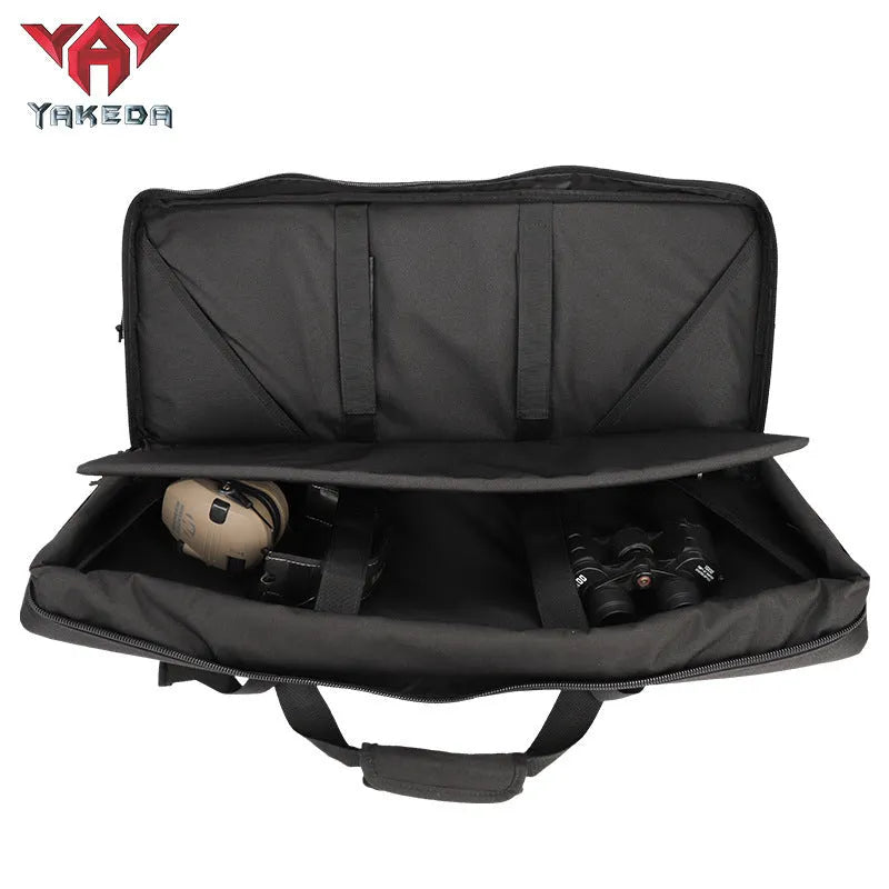 28-inch multi-functional tactical fishing bag polyester black colour outdoor gear storage