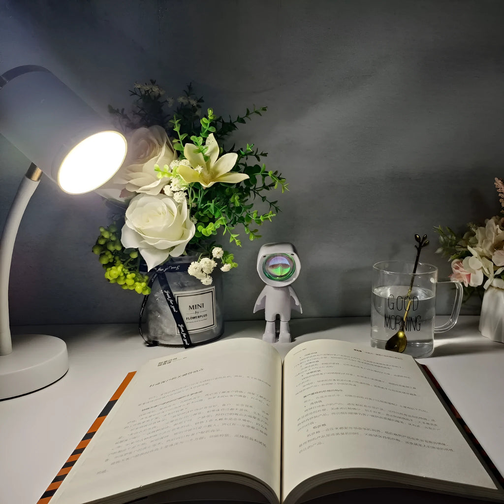 Black and white double-headed photography atmosphere lamp with metal construction for studio lighting