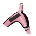 Custom breathable dog harness vest with reflective strip, metal buckle and adjustable Velcro, in blue, black, red, green or pink.