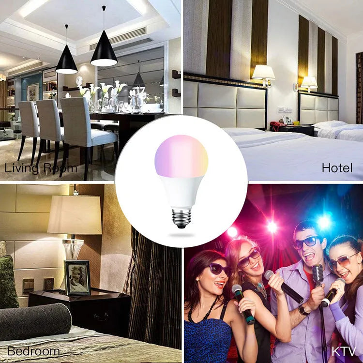 LED Smart Wi-Fi light bulb with Alexa and Google voice control, colour changing features