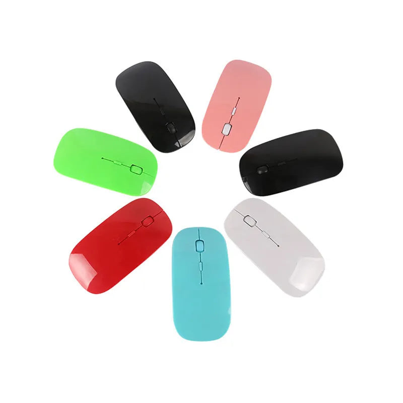 Ultra-thin wireless computer mouse in multiple colours with USB receiver