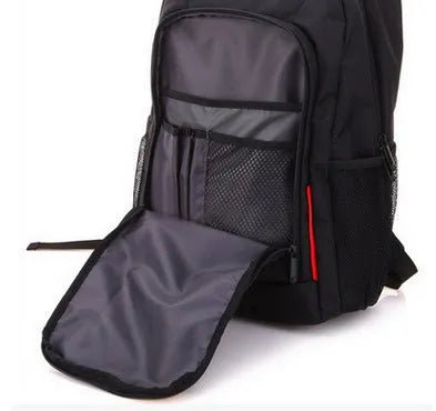 Black nylon computer bag briefcase backpack with large main compartment 355.6 x 457.2 x 152.8mm