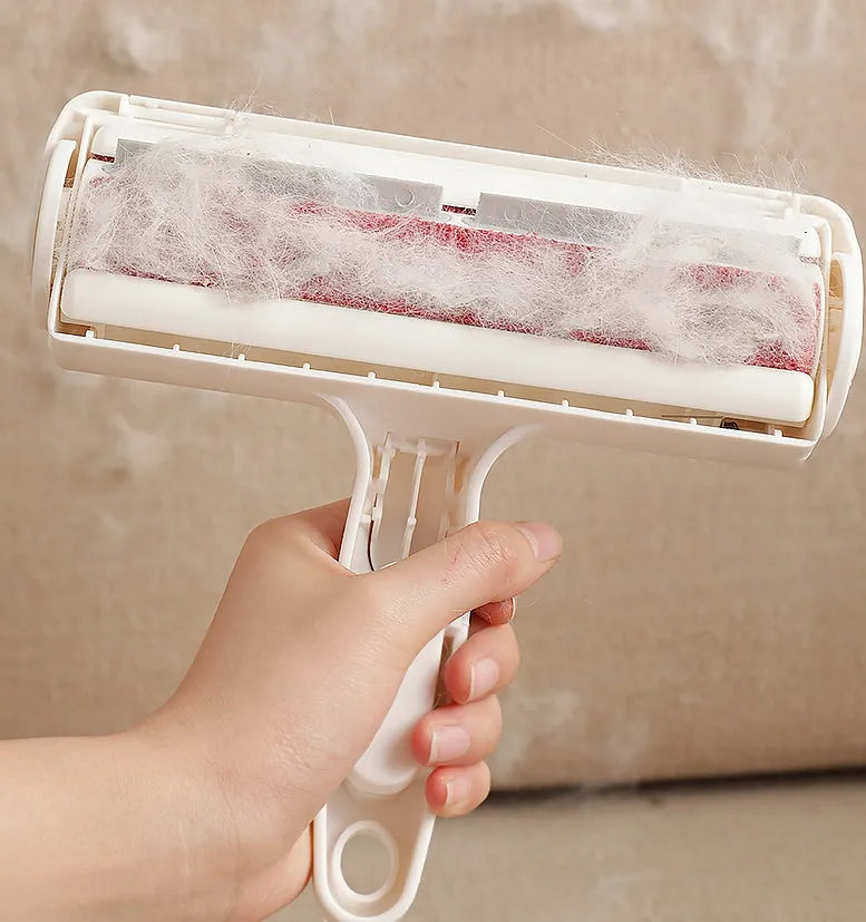 Pet hair processor with two-way bristles, ABS and nylon fibre, for sofas, carpets, clothes and beds