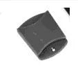 Silver aluminium alloy desktop tablet stand with adjustable clips and 360-degree rotation on a white mount.