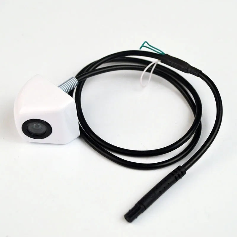 Screw plug-in HD car reverse camera with metal shell, shown in black finish.