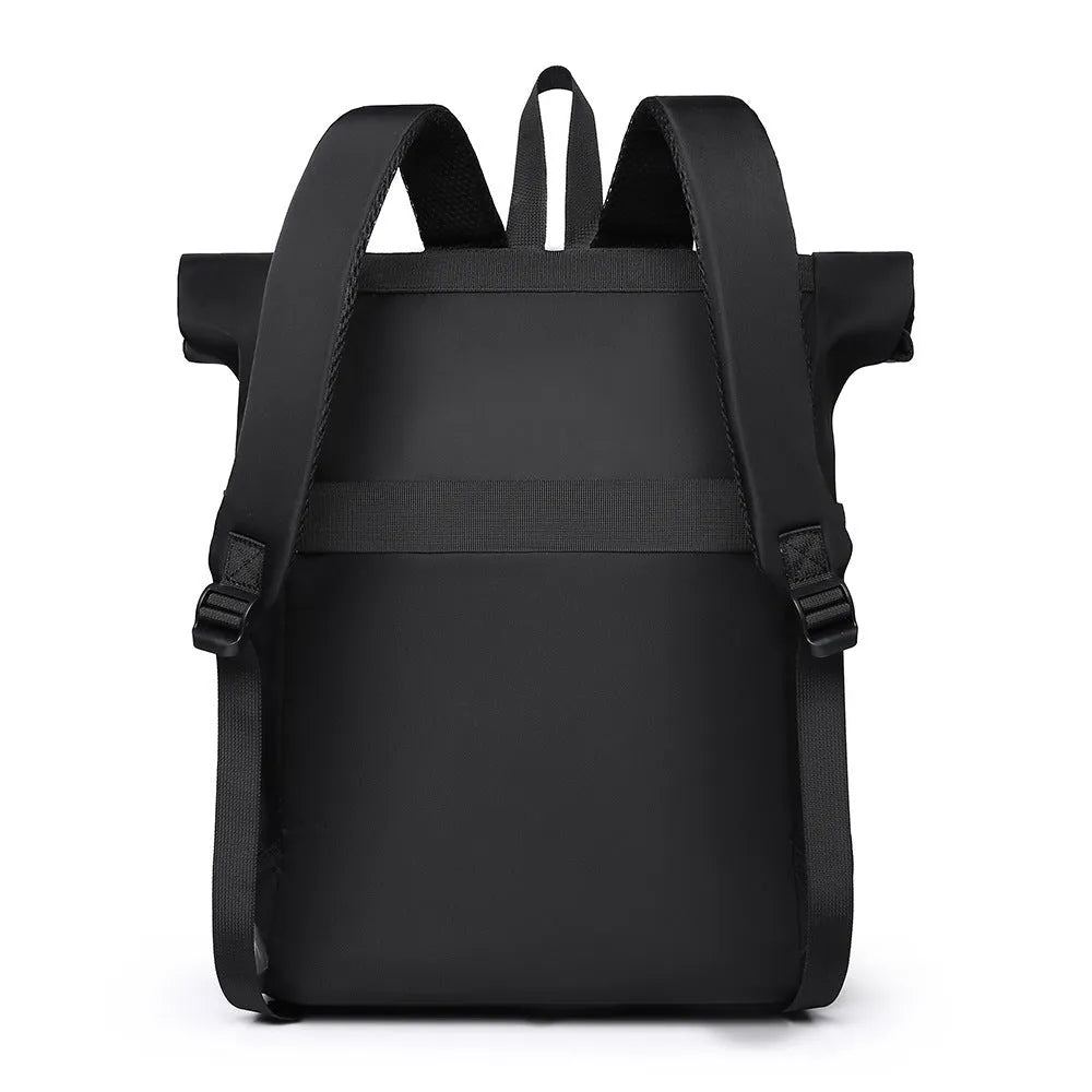 New simple casual wearproof durable backpack computer bag in solid colour with Oxford cloth exterior