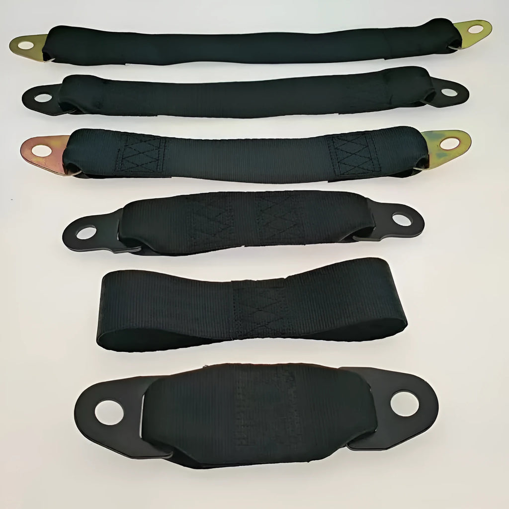 Electric door limit fixing strap kit with screw nut assembly for vehicle door control