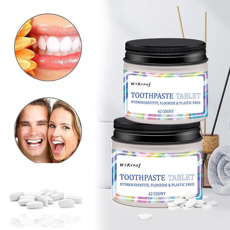 TP19 solid toothpaste tablets in portable packaging, 62 pieces for travel oral hygiene