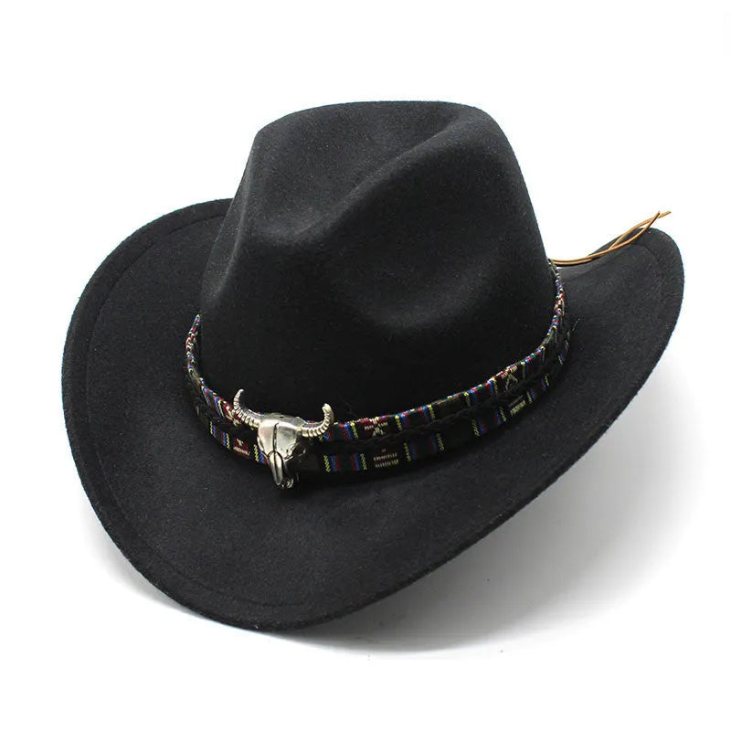 Western cowboy hat with a bell crown in Army Green colour, shown from the side on a wooden background.