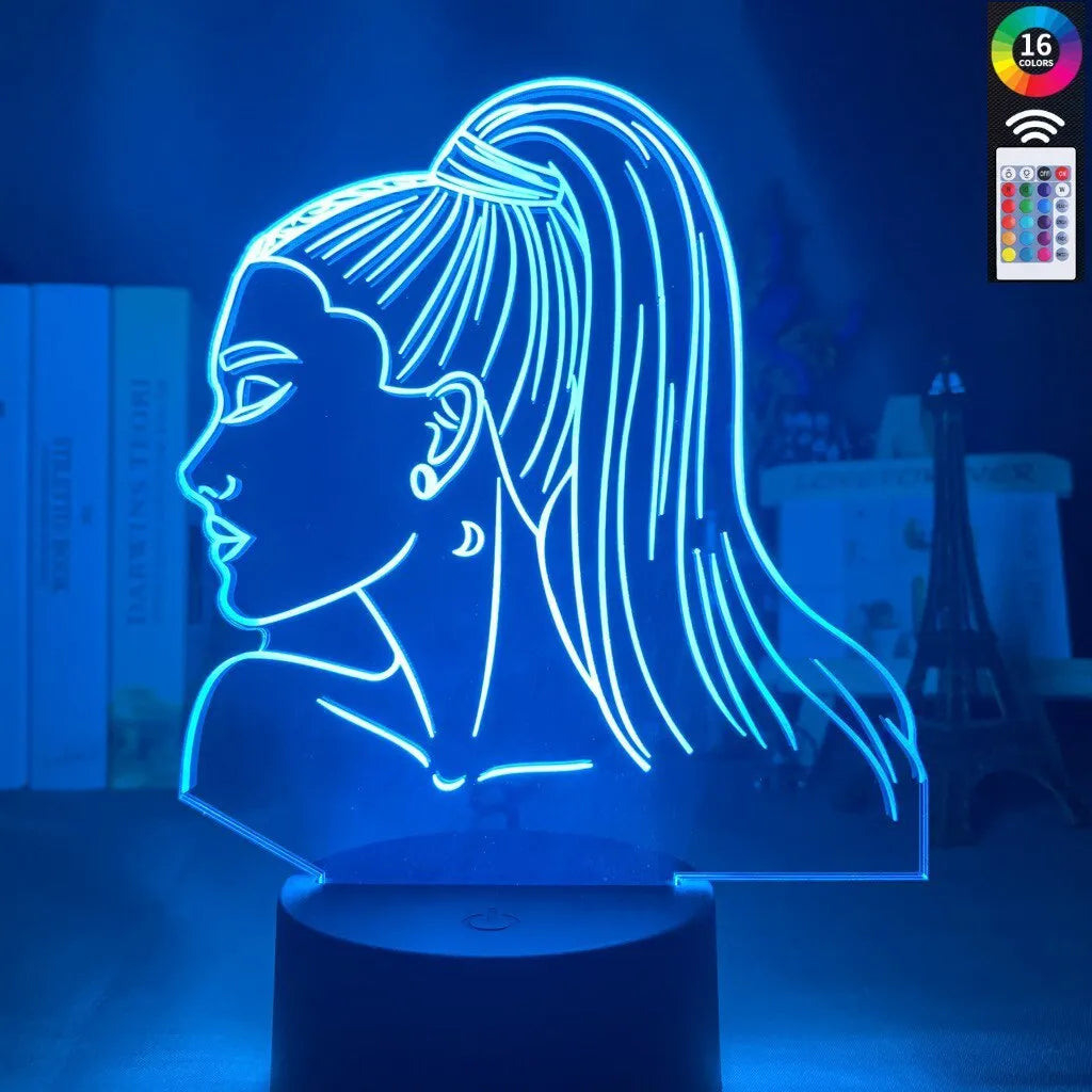 3D acrylic night light with European style design measuring 200mm wide by 150mm tall