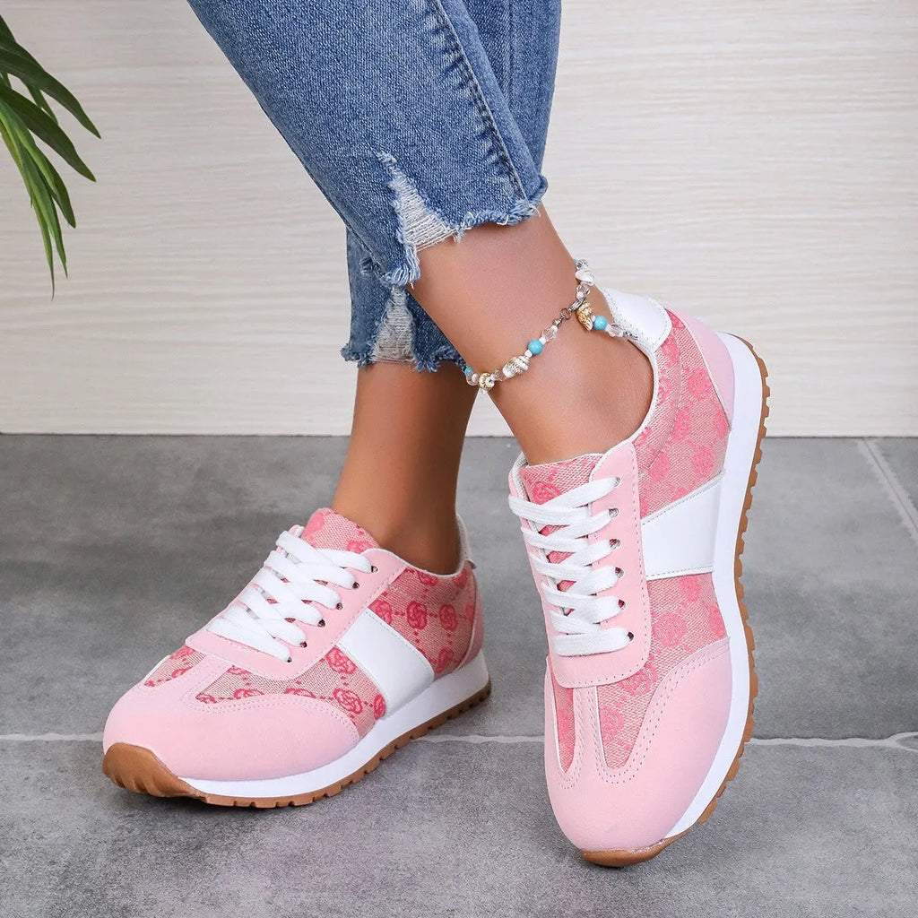Women's khaki casual lace-up shoes with shallow open toe, cross-strap detail, and flat rubber sole