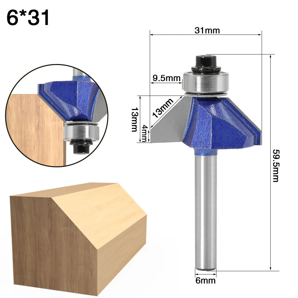 Hard alloy end mill woodworking cutter with 13mm blade diameter