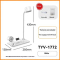 Wireless charging digital clock lamp with eye-protection light in black or white colour
