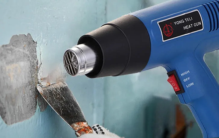Industrial 1500W heat gun with dual air flow settings and 300-500°C temperature range
