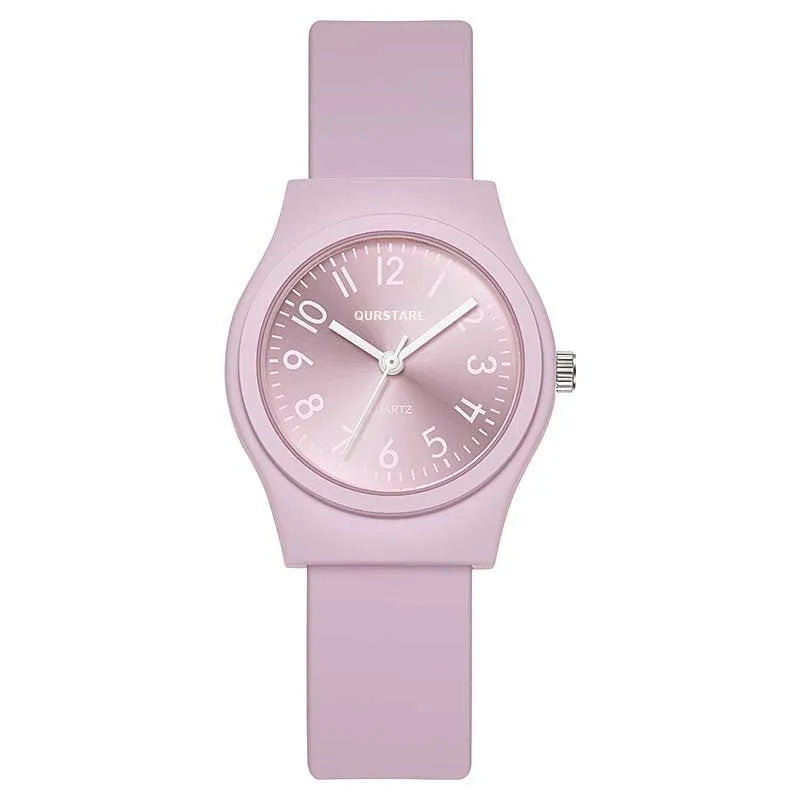 Casual digital quartz silicone children's watch in black with 9mm case and digital display