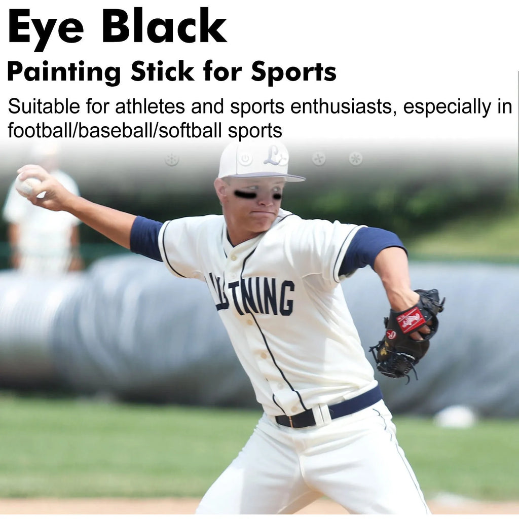 15g black sports eye paint stick for baseball athletes with sweat-proof formulation