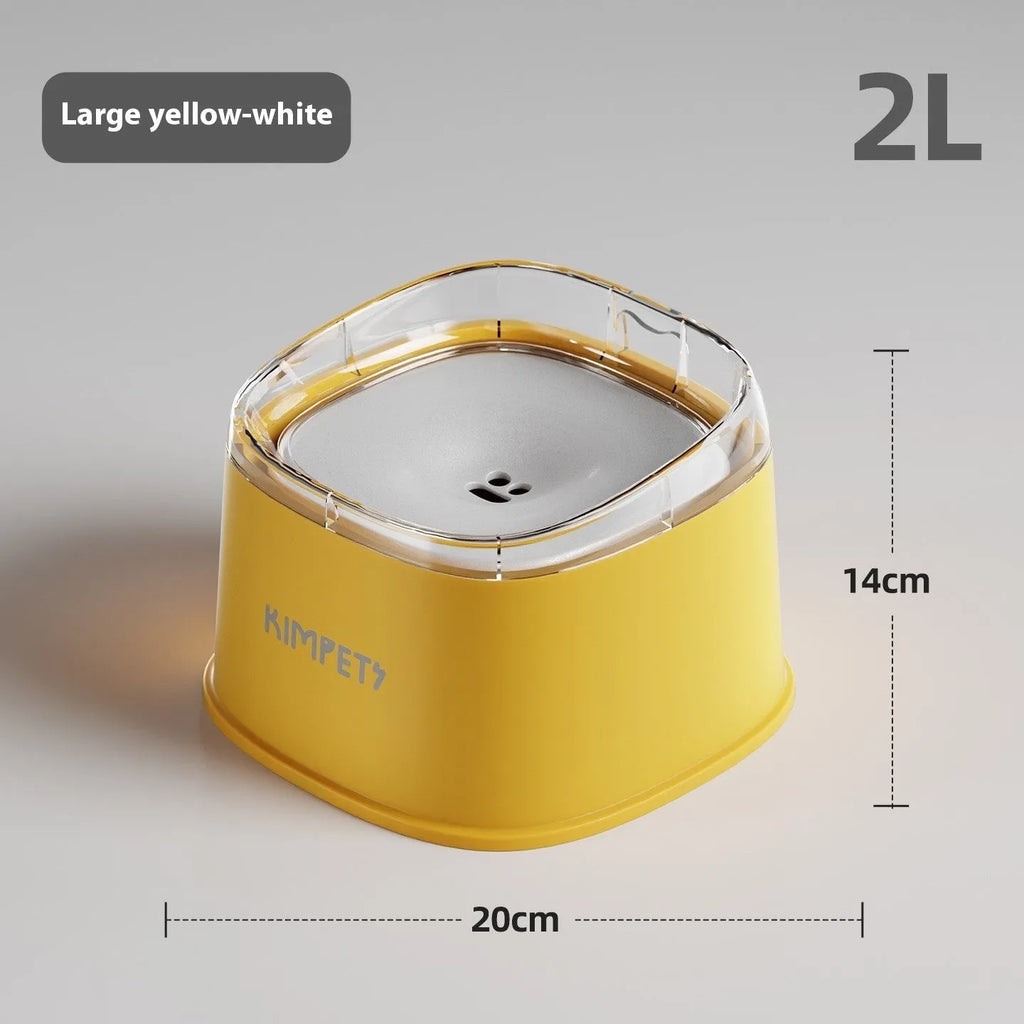 Anti-tumble dog keep dry mouth floating bowl in PP material with 1500ml capacity, shown in simple floating bowl colour